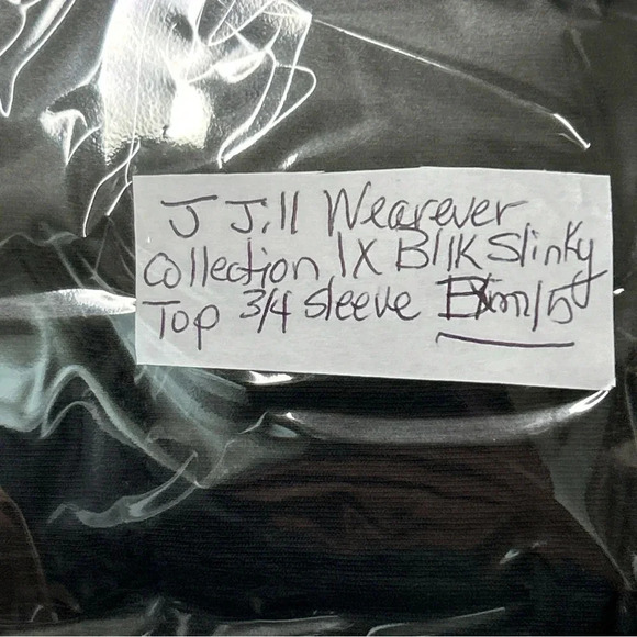 J Jill Top Women's 1X  Black Wearever Collection Pull Over Slinky Staple Stretch - Picture 7 of 8